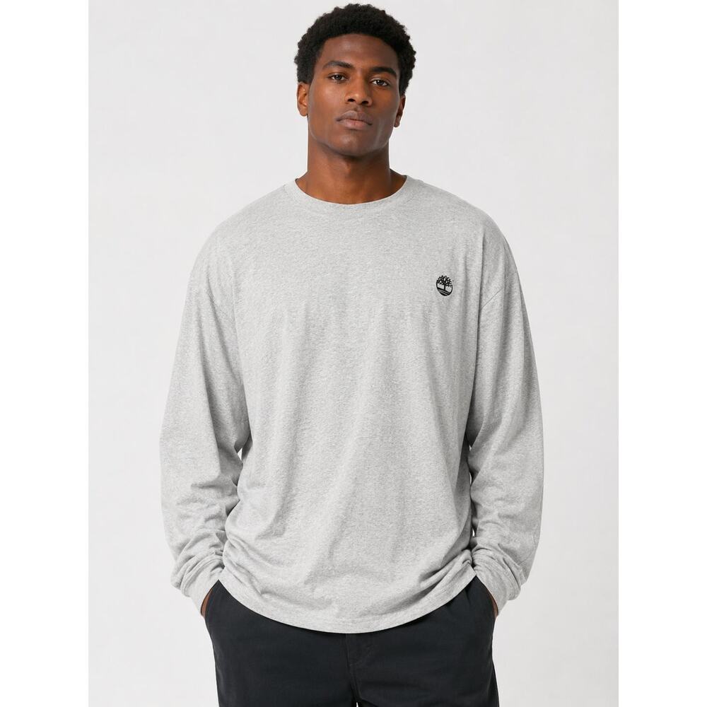 Timberland Established 1973 Graphic Long Sleeve T-Shirt Gray Men's XXL #R61r
